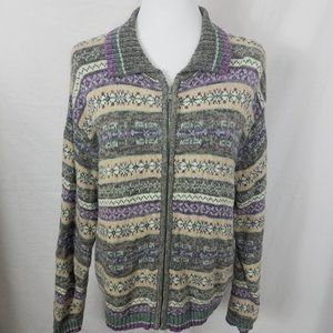 Tiara International Vintage Zip Up Sweater